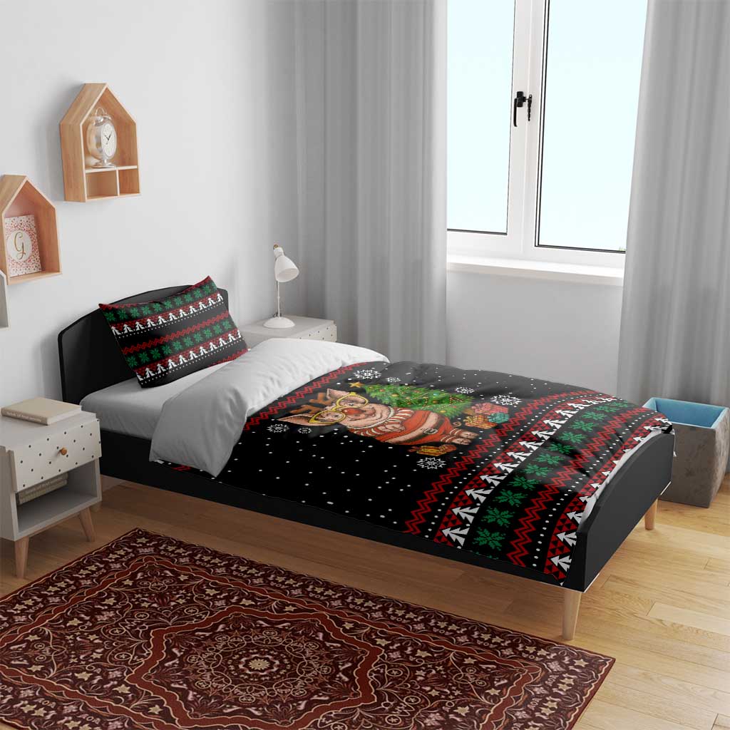 Pig Gorgeous Reindeer Christmas Bedding Set Xmas Holiday Patterns - Wonder Print Shop