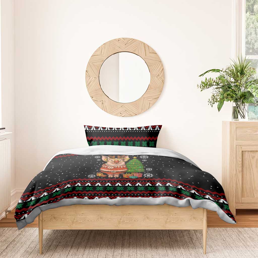 Pig Gorgeous Reindeer Christmas Bedding Set Xmas Holiday Patterns - Wonder Print Shop