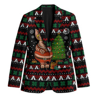 Pig Gorgeous Reindeer Christmas Blazer Xmas Holiday Patterns - Wonder Print Shop