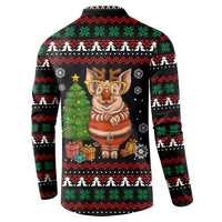 Pig Gorgeous Reindeer Christmas Button Sweatshirt Xmas Holiday Patterns - Wonder Print Shop