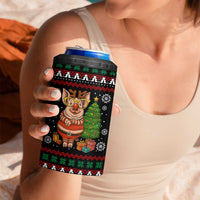 Pig Gorgeous Reindeer Christmas 4 in 1 Can Cooler Tumbler Xmas Holiday Patterns - Wonder Print Shop