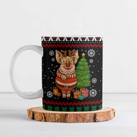 Pig Gorgeous Reindeer Christmas Ceramic Mug Xmas Holiday Patterns - Wonder Print Shop