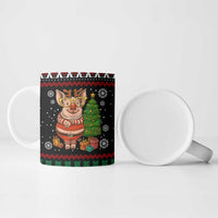 Pig Gorgeous Reindeer Christmas Ceramic Mug Xmas Holiday Patterns - Wonder Print Shop