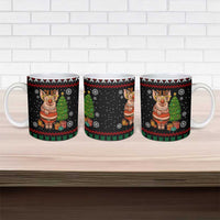 Pig Gorgeous Reindeer Christmas Ceramic Mug Xmas Holiday Patterns - Wonder Print Shop
