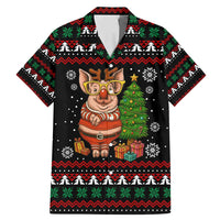 Pig Gorgeous Reindeer Christmas Family Matching Mermaid Dress and Hawaiian Shirt Xmas Holiday Patterns - Wonder Print Shop
