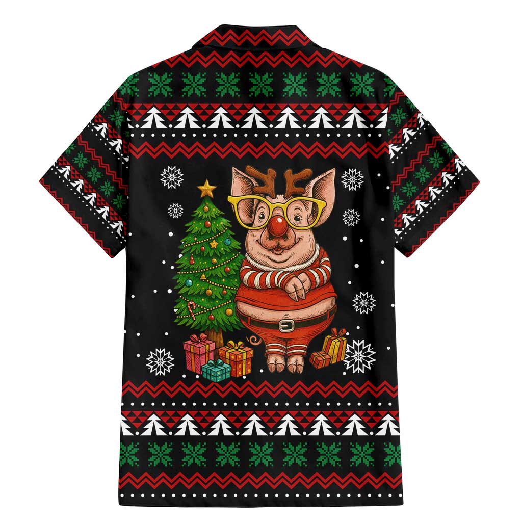 Pig Gorgeous Reindeer Christmas Family Matching Mermaid Dress and Hawaiian Shirt Xmas Holiday Patterns - Wonder Print Shop