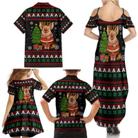 Pig Gorgeous Reindeer Christmas Family Matching Summer Maxi Dress and Hawaiian Shirt Xmas Holiday Patterns - Wonder Print Shop