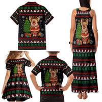 Pig Gorgeous Reindeer Christmas Family Matching Tank Maxi Dress and Hawaiian Shirt Xmas Holiday Patterns - Wonder Print Shop