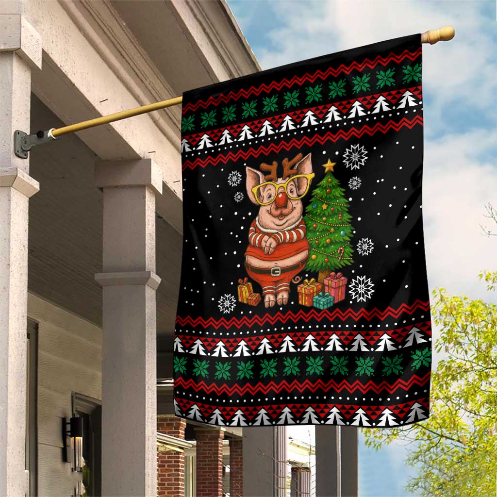 Pig Gorgeous Reindeer Christmas Garden Flag Xmas Holiday Patterns - Wonder Print Shop