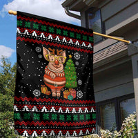 Pig Gorgeous Reindeer Christmas Garden Flag Xmas Holiday Patterns - Wonder Print Shop