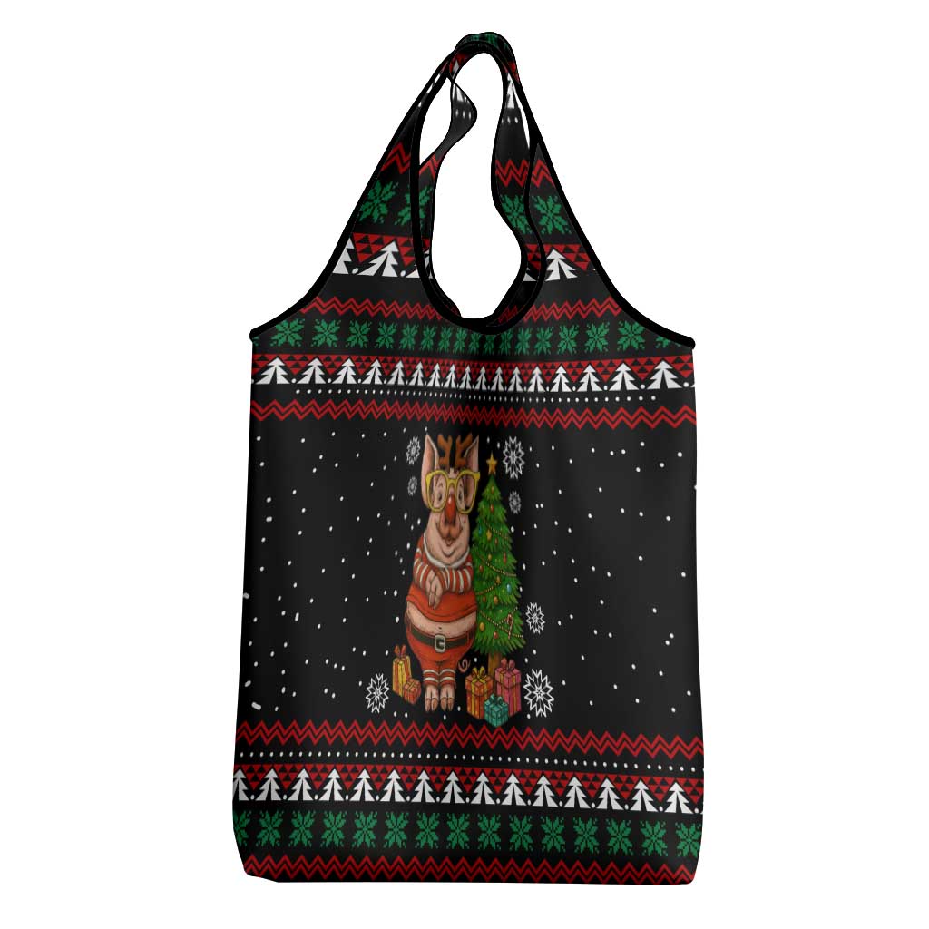 Pig Gorgeous Reindeer Christmas Grocery Bag Xmas Holiday Patterns - Wonder Print Shop