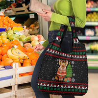 Pig Gorgeous Reindeer Christmas Grocery Bag Xmas Holiday Patterns - Wonder Print Shop