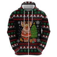 Pig Gorgeous Reindeer Christmas Hoodie Xmas Holiday Patterns - Wonder Print Shop