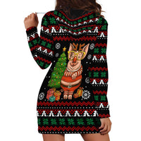 Pig Gorgeous Reindeer Christmas Hoodie Dress Xmas Holiday Patterns - Wonder Print Shop