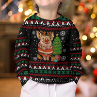 Pig Gorgeous Reindeer Christmas Kid Ugly Christmas Sweater Xmas Holiday Patterns - Wonder Print Shop