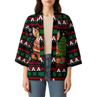 Pig Gorgeous Reindeer Christmas Kimono Xmas Holiday Patterns - Wonder Print Shop