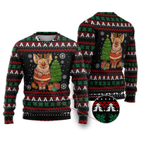 Pig Gorgeous Reindeer Christmas Ugly Christmas Sweater Xmas Holiday Patterns - Wonder Print Shop