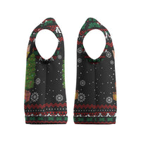 Pig Gorgeous Reindeer Christmas Knitted V-Neck Vest Xmas Holiday Patterns - Wonder Print Shop