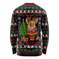 Pig Gorgeous Reindeer Christmas Long Sleeve Shirt Xmas Holiday Patterns - Wonder Print Shop