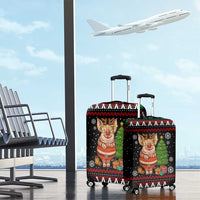 Pig Gorgeous Reindeer Christmas Luggage Cover Xmas Holiday Patterns - Wonder Print Shop