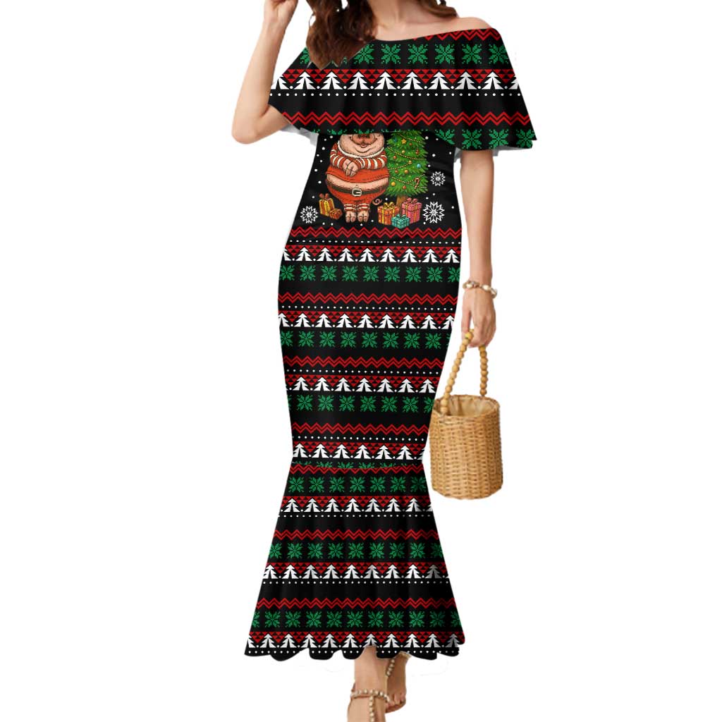 Pig Gorgeous Reindeer Christmas Mermaid Dress Xmas Holiday Patterns - Wonder Print Shop