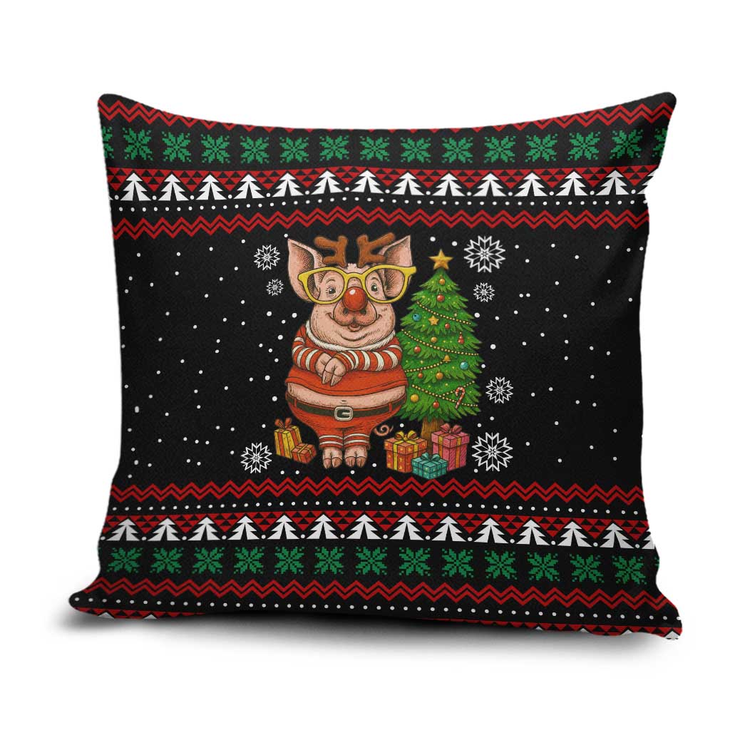 Pig Gorgeous Reindeer Christmas Pillow Cover Xmas Holiday Patterns - Wonder Print Shop