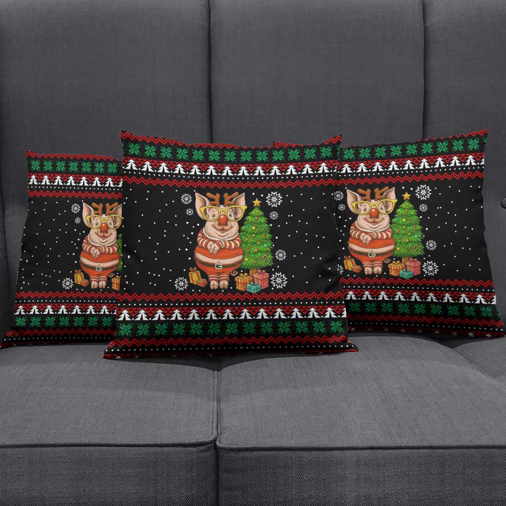 Pig Gorgeous Reindeer Christmas Pillow Cover Xmas Holiday Patterns - Wonder Print Shop