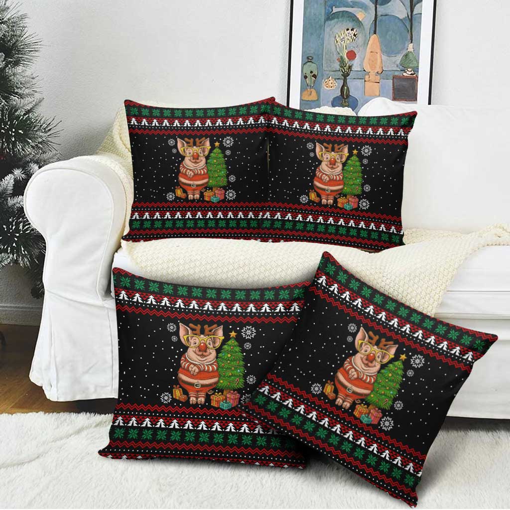 Pig Gorgeous Reindeer Christmas Pillow Cover Xmas Holiday Patterns - Wonder Print Shop