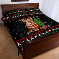 Pig Gorgeous Reindeer Christmas Quilt Bed Set Xmas Holiday Patterns - Wonder Print Shop