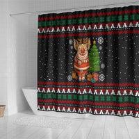 Pig Gorgeous Reindeer Christmas Shower Curtain Xmas Holiday Patterns - Wonder Print Shop