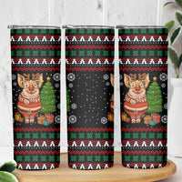Pig Gorgeous Reindeer Christmas Skinny Tumbler Xmas Holiday Patterns - Wonder Print Shop