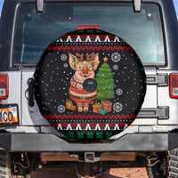 Pig Gorgeous Reindeer Christmas Spare Tire Cover Xmas Holiday Patterns - Wonder Print Shop