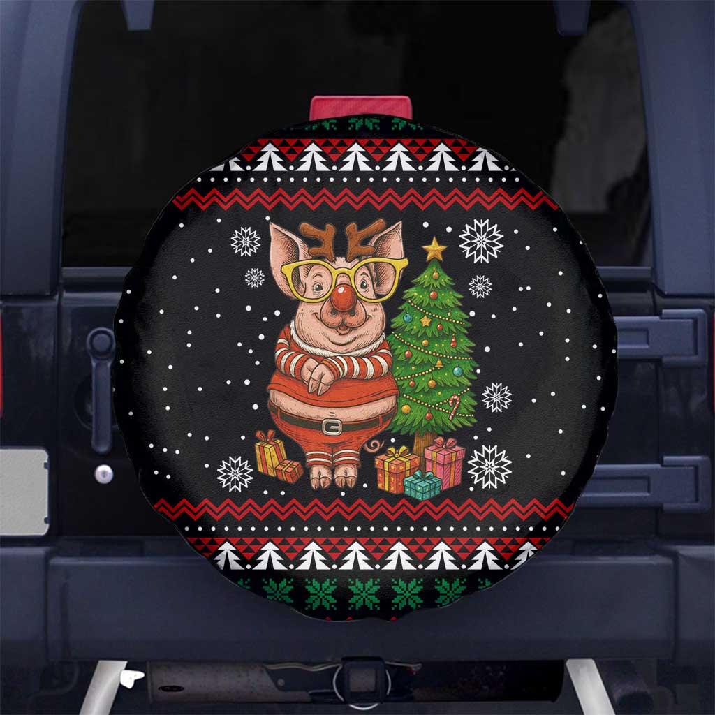 Pig Gorgeous Reindeer Christmas Spare Tire Cover Xmas Holiday Patterns - Wonder Print Shop