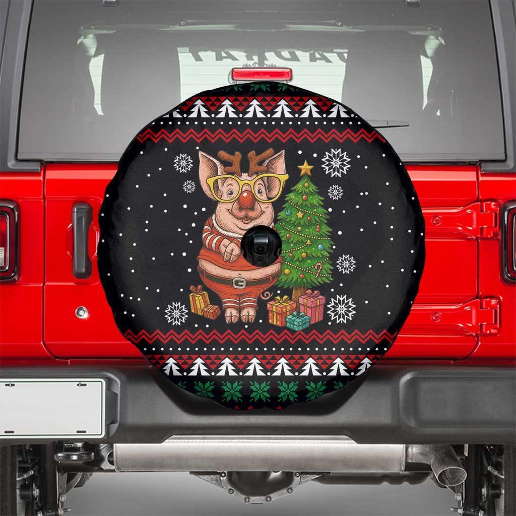 Pig Gorgeous Reindeer Christmas Spare Tire Cover Xmas Holiday Patterns - Wonder Print Shop
