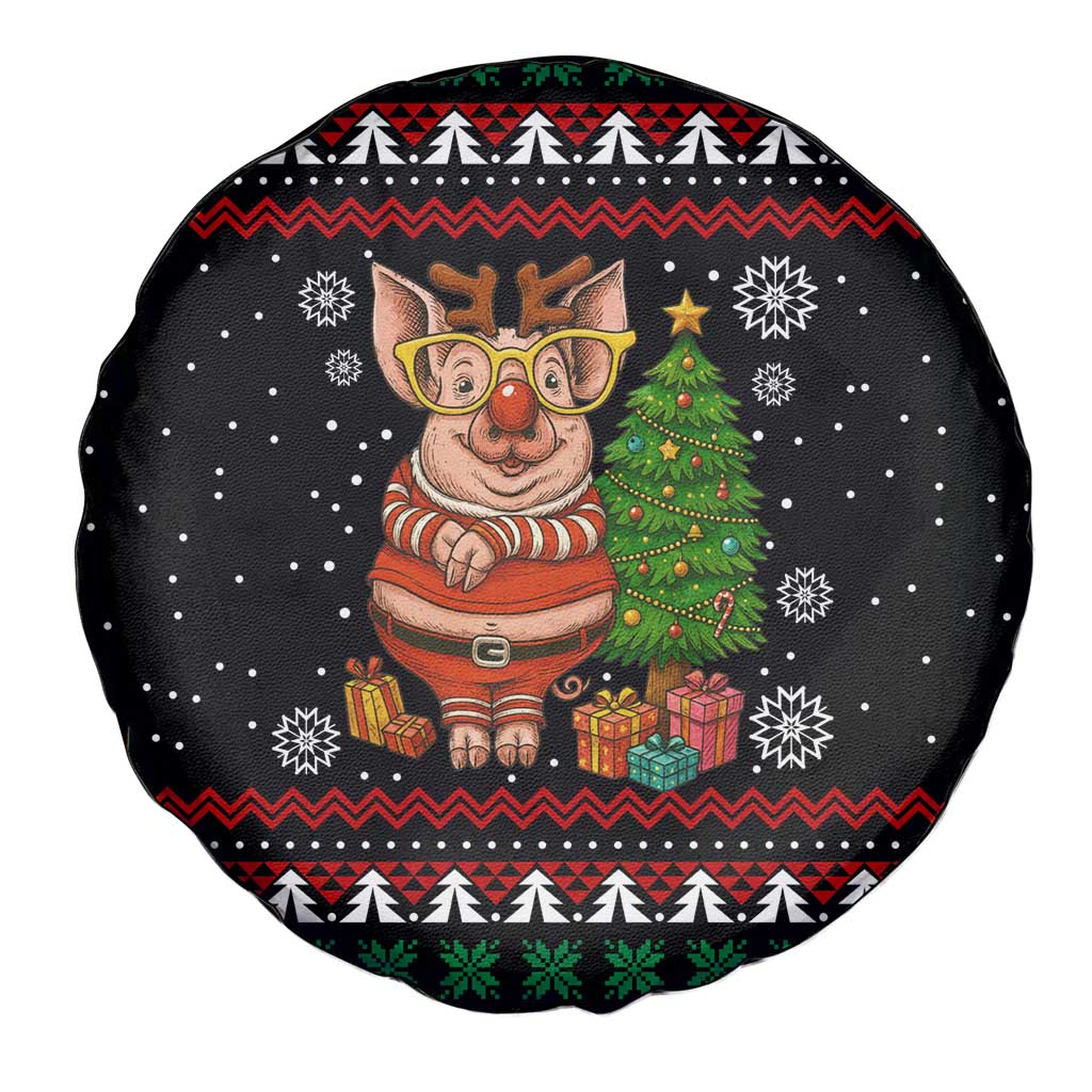 Pig Gorgeous Reindeer Christmas Spare Tire Cover Xmas Holiday Patterns - Wonder Print Shop