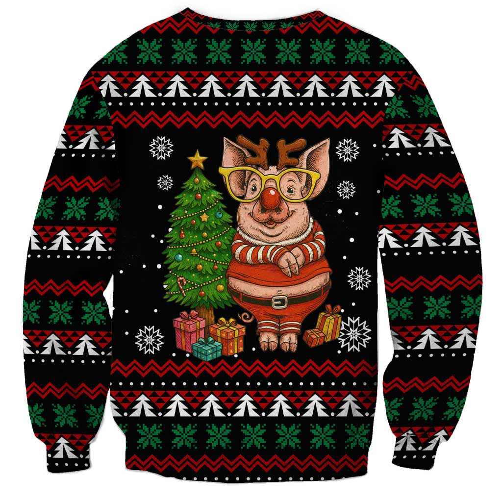 Pig Gorgeous Reindeer Christmas Sweatshirt Xmas Holiday Patterns - Wonder Print Shop