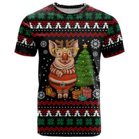 Pig Gorgeous Reindeer Christmas T Shirt Xmas Holiday Patterns - Wonder Print Shop