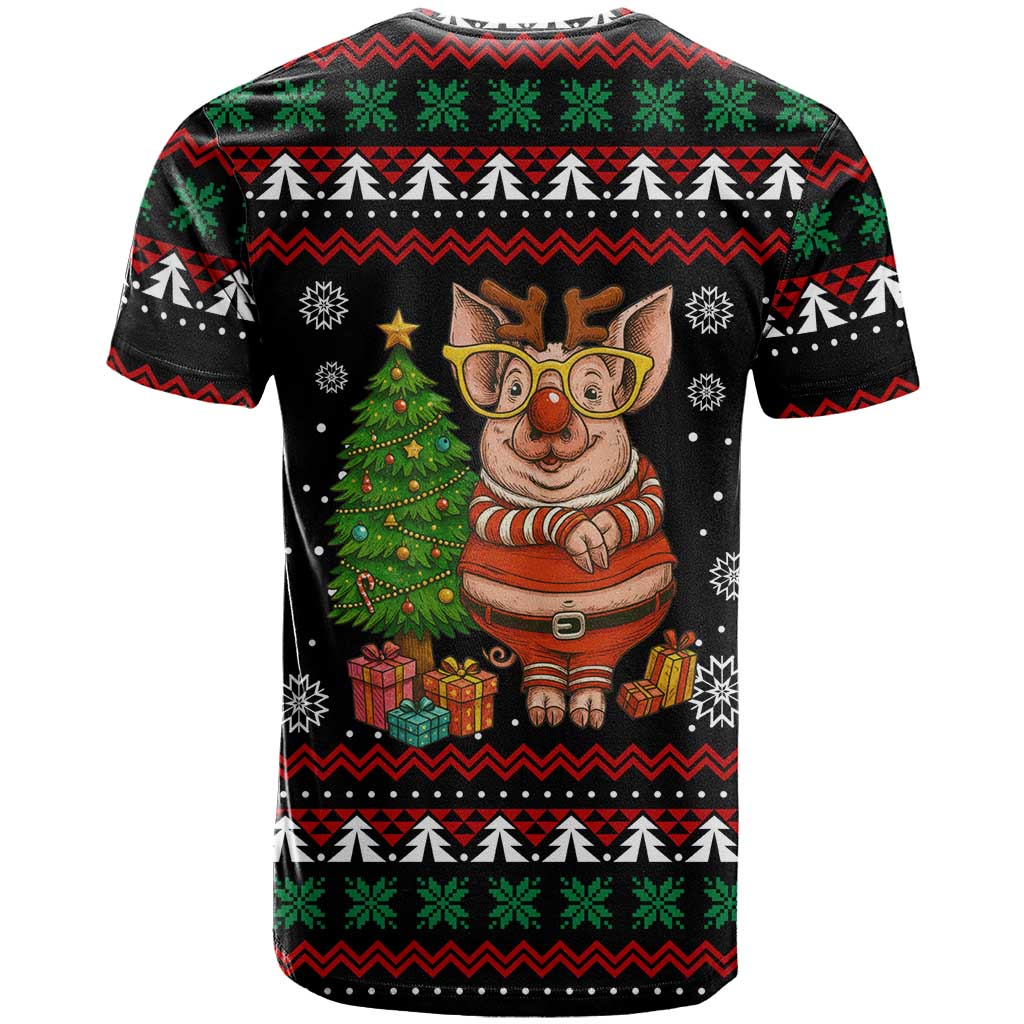 Pig Gorgeous Reindeer Christmas T Shirt Xmas Holiday Patterns - Wonder Print Shop