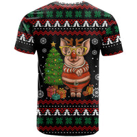Pig Gorgeous Reindeer Christmas T Shirt Xmas Holiday Patterns - Wonder Print Shop