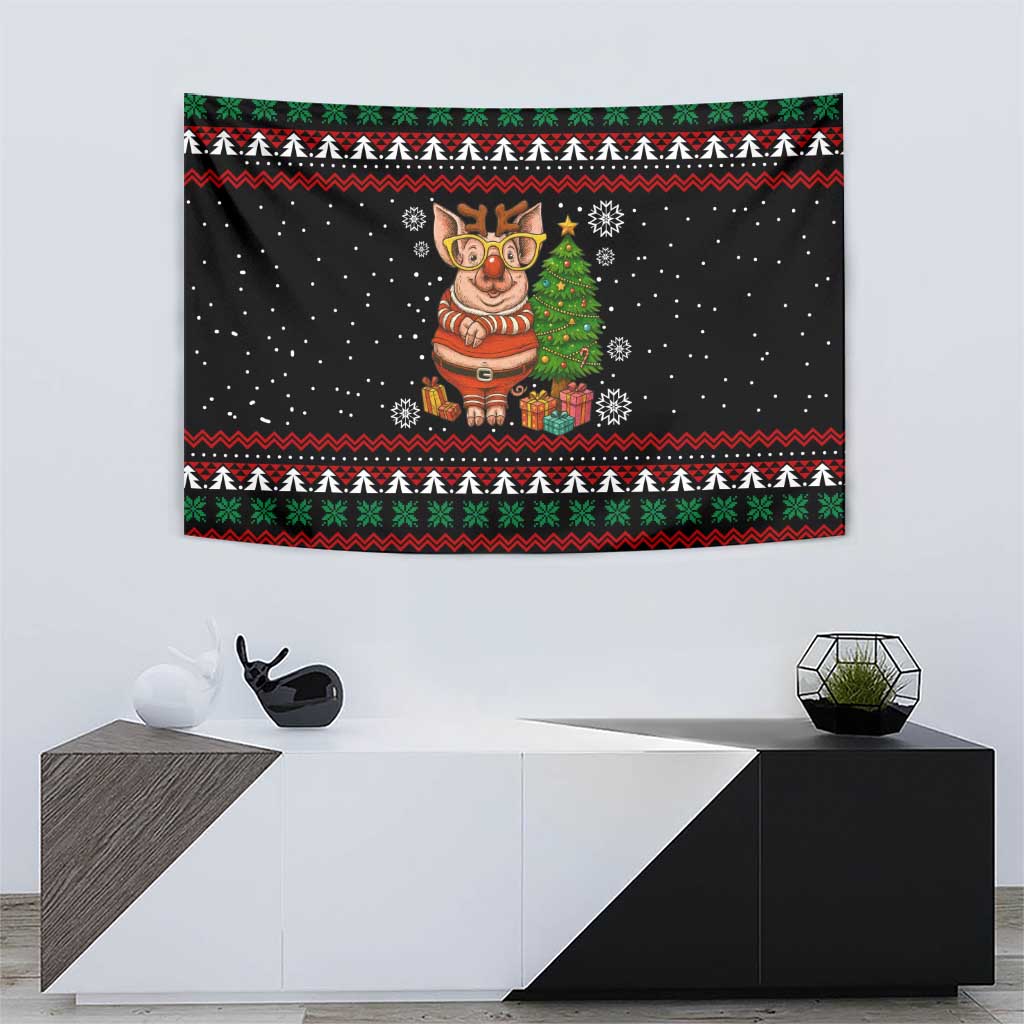 Pig Gorgeous Reindeer Christmas Tapestry Xmas Holiday Patterns - Wonder Print Shop