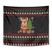 Pig Gorgeous Reindeer Christmas Tapestry Xmas Holiday Patterns - Wonder Print Shop