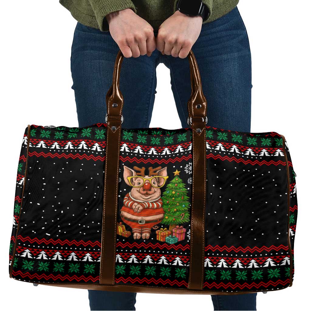 Pig Gorgeous Reindeer Christmas Travel Bag Xmas Holiday Patterns - Wonder Print Shop