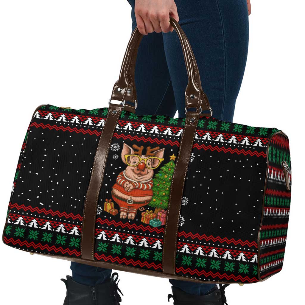 Pig Gorgeous Reindeer Christmas Travel Bag Xmas Holiday Patterns - Wonder Print Shop