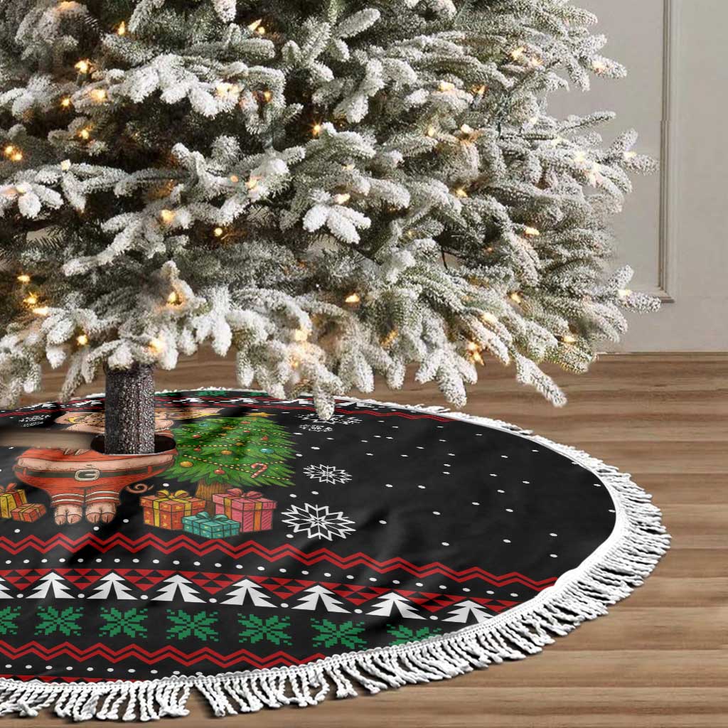 Pig Gorgeous Reindeer Christmas Tree Skirt Xmas Holiday Patterns - Wonder Print Shop