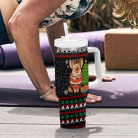 Pig Gorgeous Reindeer Christmas Tumbler With Handle Xmas Holiday Patterns - Wonder Print Shop