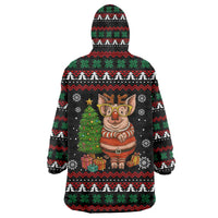 Pig Gorgeous Reindeer Christmas Wearable Blanket Hoodie Xmas Holiday Patterns - Wonder Print Shop
