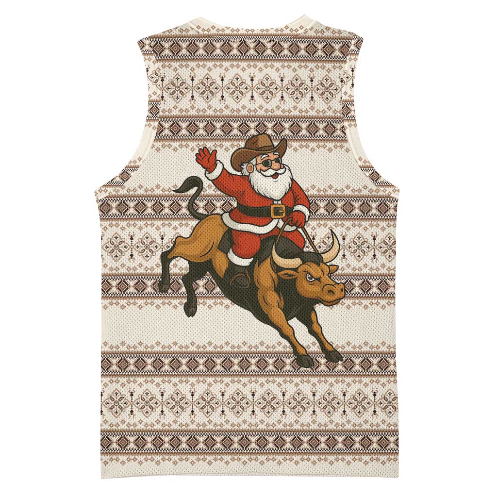 Riding Bulls Punchin Fools Christmas Basketball Jersey Xmas Holiday Patterns - Wonder Print Shop