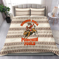 Riding Bulls Punchin Fools Christmas Bedding Set Xmas Holiday Patterns - Wonder Print Shop