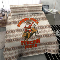 Riding Bulls Punchin Fools Christmas Bedding Set Xmas Holiday Patterns - Wonder Print Shop