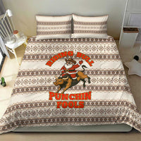 Riding Bulls Punchin Fools Christmas Bedding Set Xmas Holiday Patterns - Wonder Print Shop